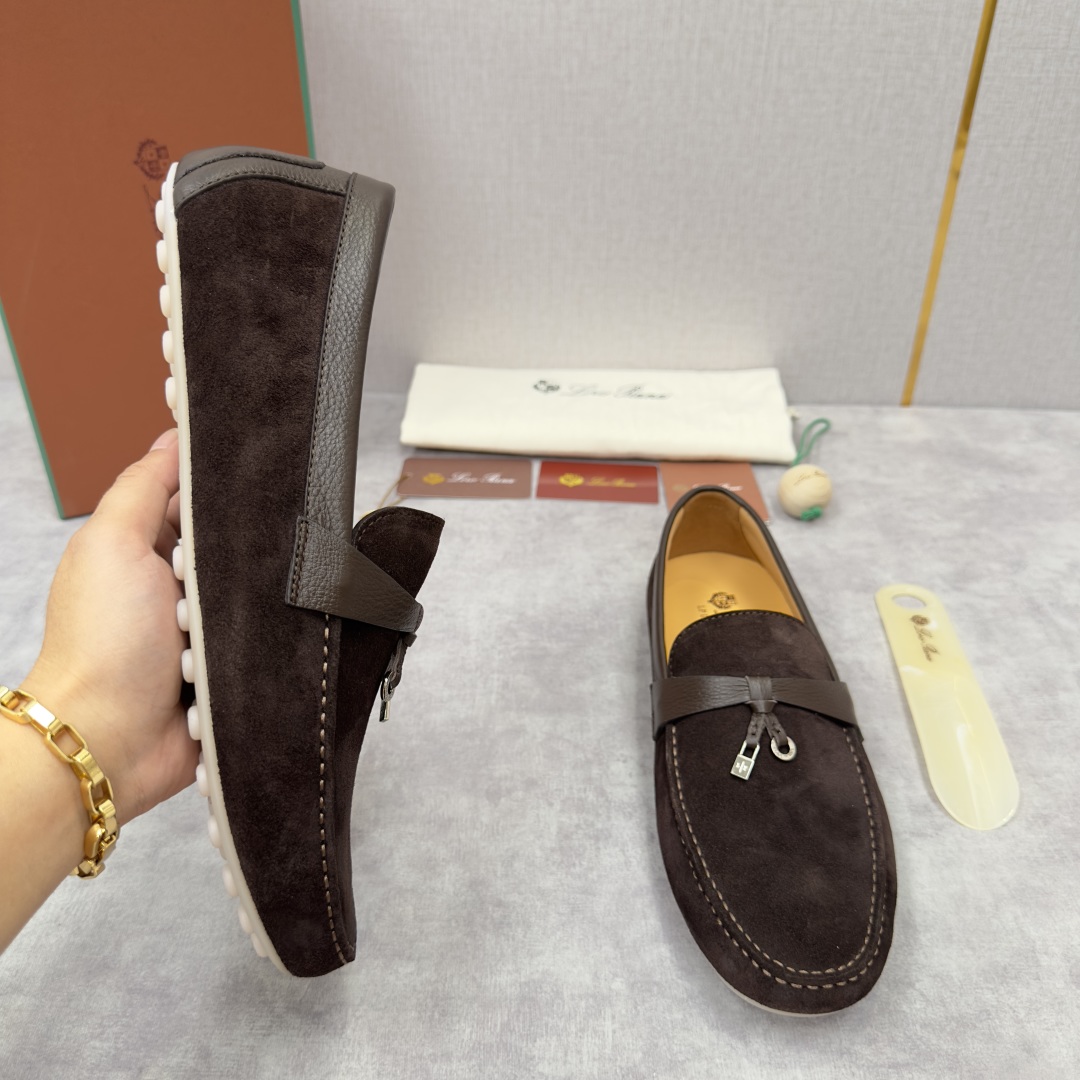 💋💍LP新品上架   Loro Pia*   诺悠-翩雅  Dot Sole Walk 男士莫卡辛男鞋 