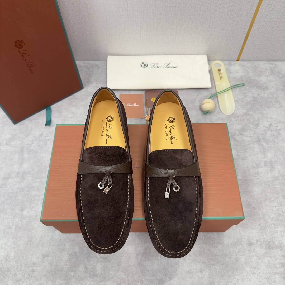 💋💍LP新品上架   Loro Pia*   诺悠-翩雅  Dot Sole Walk 男士莫卡辛男鞋 