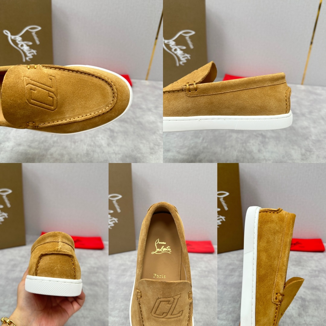 Christian Louboutin Chambeliboat Loafers - Italian Handmade Suede Leather Shoes 10 cmp i1752604286720 1332 0 8