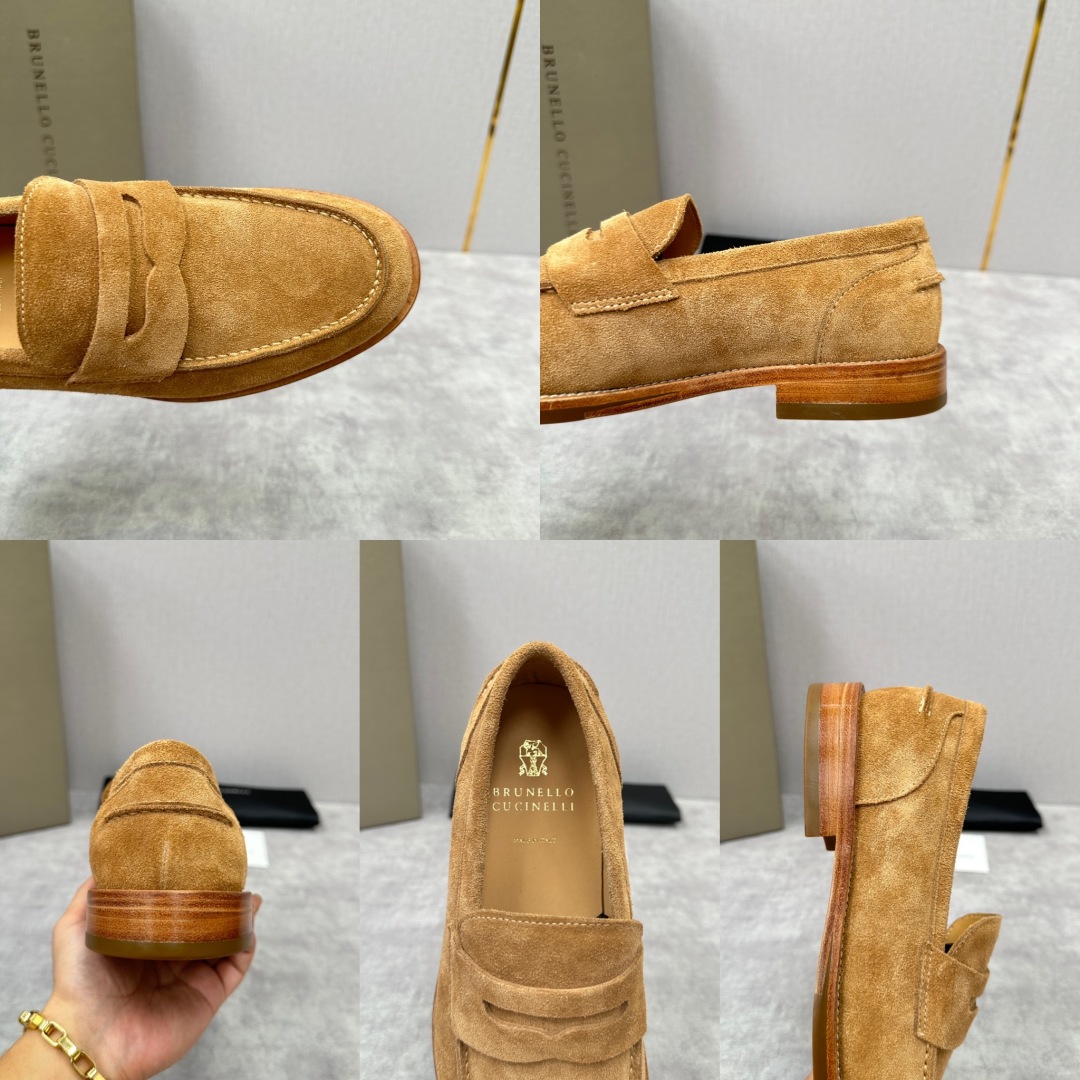 💋💍BC家新品上架 Brunello Cucinell* 乐福鞋皮鞋  进口牛反绒牛皮打造 手工缝制鞋面