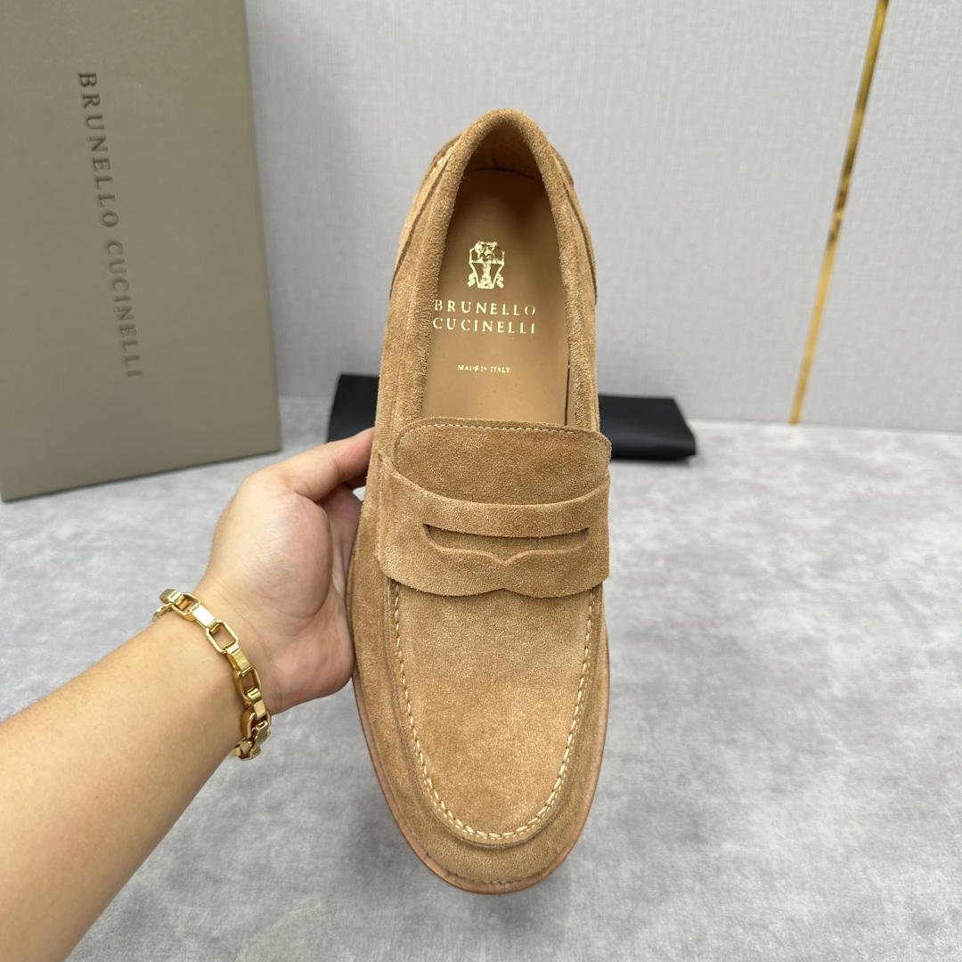 💋💍BC家新品上架 Brunello Cucinell* 乐福鞋皮鞋  进口牛反绒牛皮打造 手工缝制鞋面