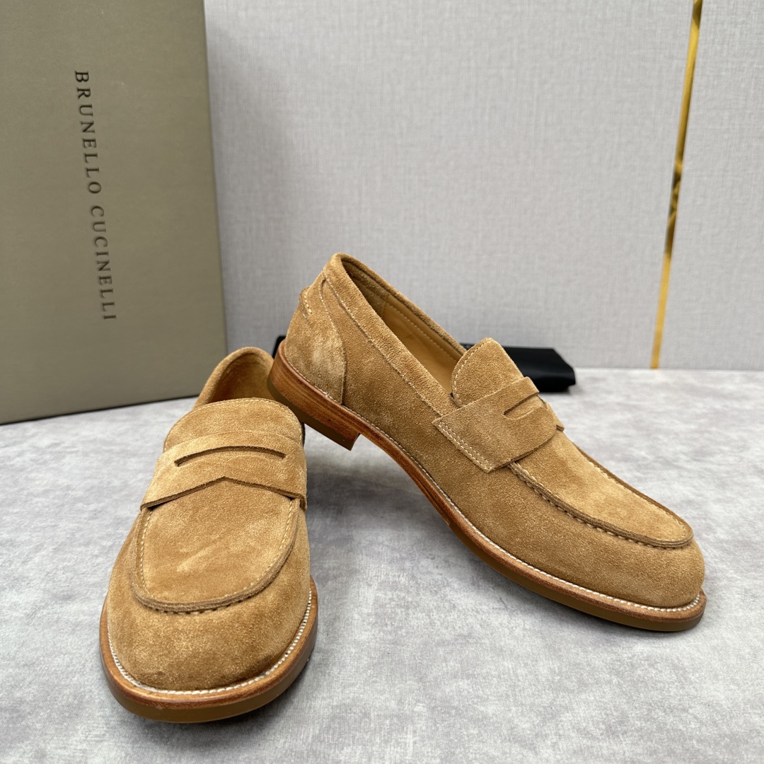 💋💍BC家新品上架 Brunello Cucinell* 乐福鞋皮鞋  进口牛反绒牛皮打造 手工缝制鞋面