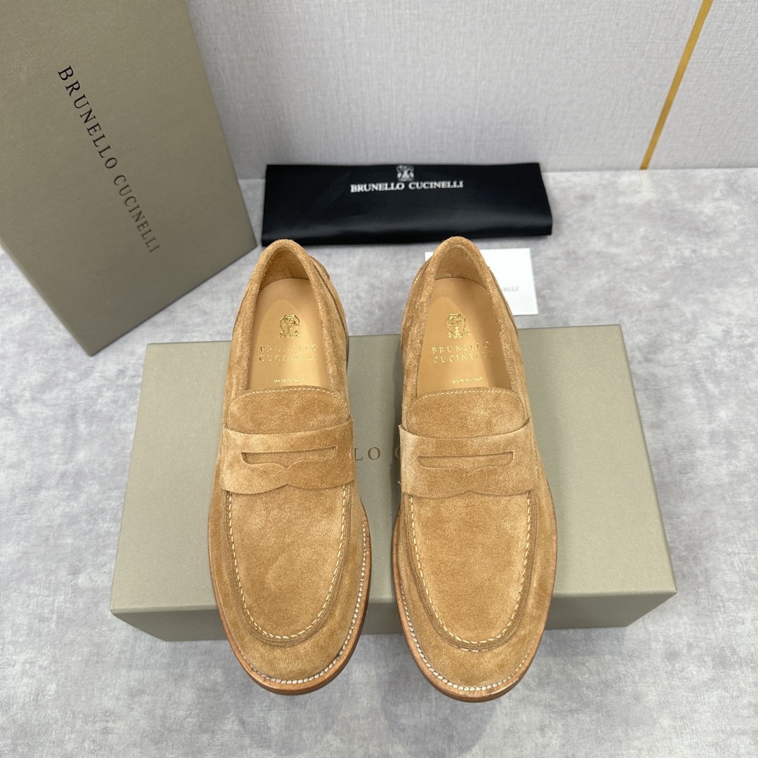 💋💍BC家新品上架 Brunello Cucinell* 乐福鞋皮鞋  进口牛反绒牛皮打造 手工缝制鞋面