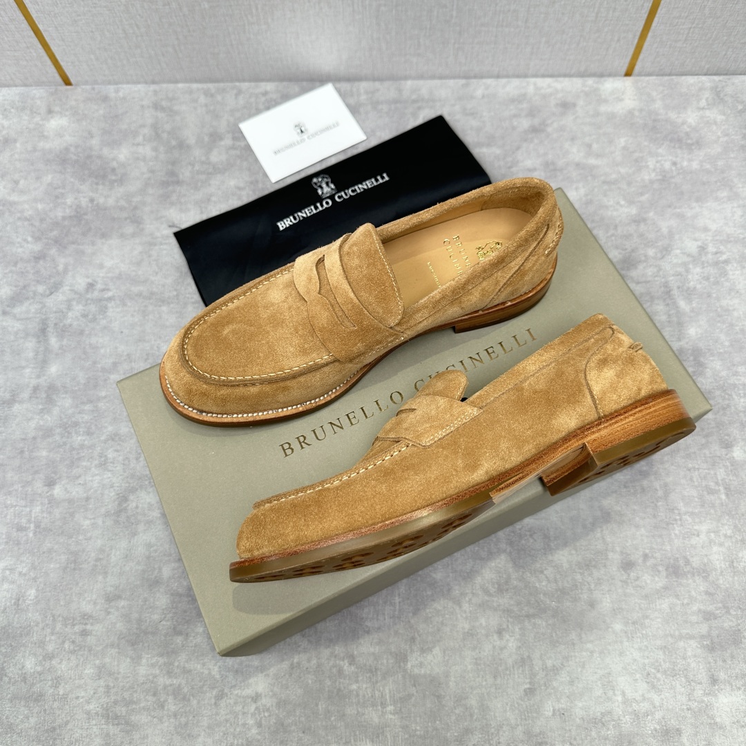 💋💍BC家新品上架 Brunello Cucinell* 乐福鞋皮鞋  进口牛反绒牛皮打造 手工缝制鞋面