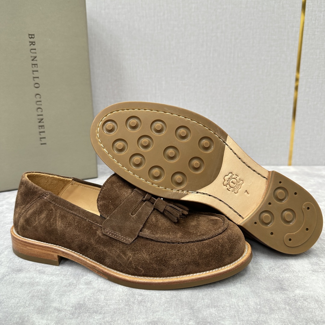 💋💍BC家新品上架 Brunello Cucinell* 乐福鞋皮鞋  进口牛反绒牛皮打造 手工缝制鞋面