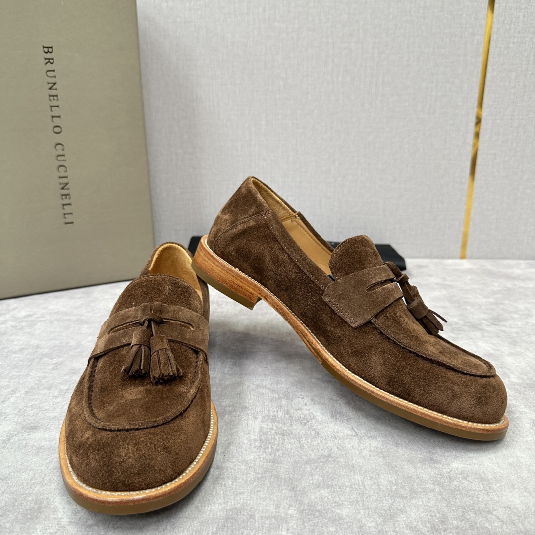 💋💍BC家新品上架 Brunello Cucinell* 乐福鞋皮鞋  进口牛反绒牛皮打造 手工缝制鞋面