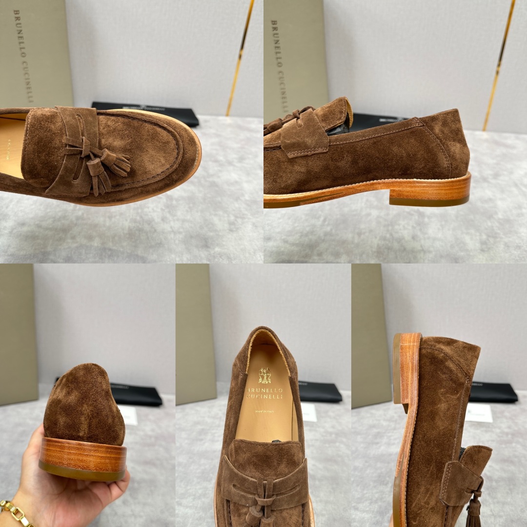 💋💍BC家新品上架 Brunello Cucinell* 乐福鞋皮鞋  进口牛反绒牛皮打造 手工缝制鞋面