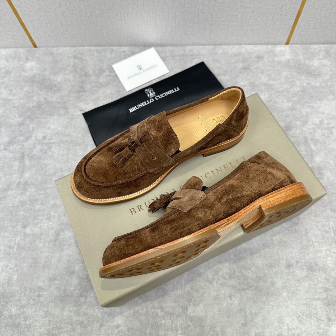 💋💍BC家新品上架 Brunello Cucinell* 乐福鞋皮鞋  进口牛反绒牛皮打造 手工缝制鞋面