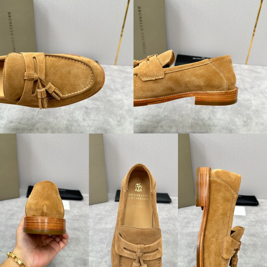 💋💍BC家新品上架 Brunello Cucinell* 乐福鞋皮鞋  进口牛反绒牛皮打造 手工缝制鞋面