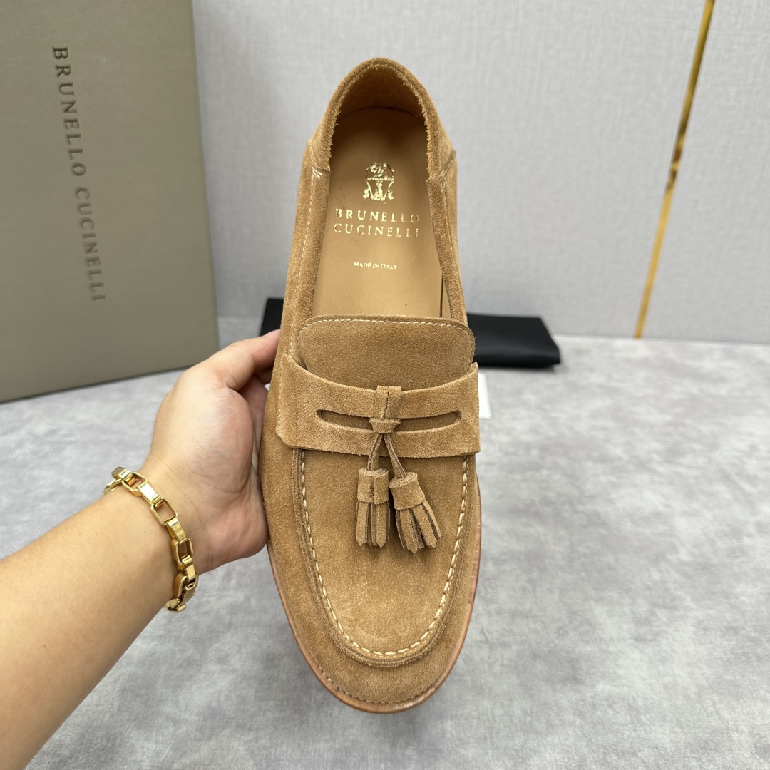 💋💍BC家新品上架 Brunello Cucinell* 乐福鞋皮鞋  进口牛反绒牛皮打造 手工缝制鞋面