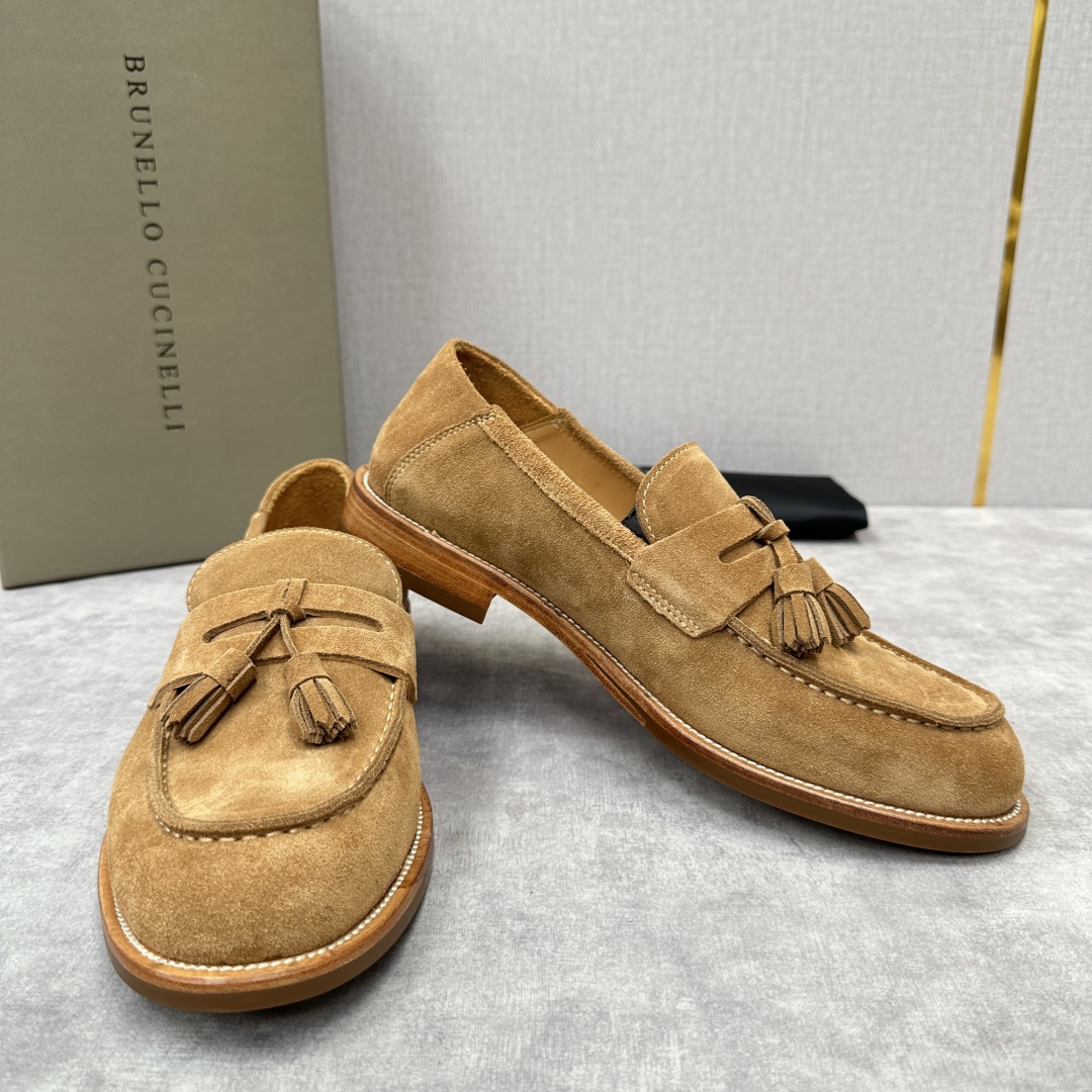 💋💍BC家新品上架 Brunello Cucinell* 乐福鞋皮鞋  进口牛反绒牛皮打造 手工缝制鞋面