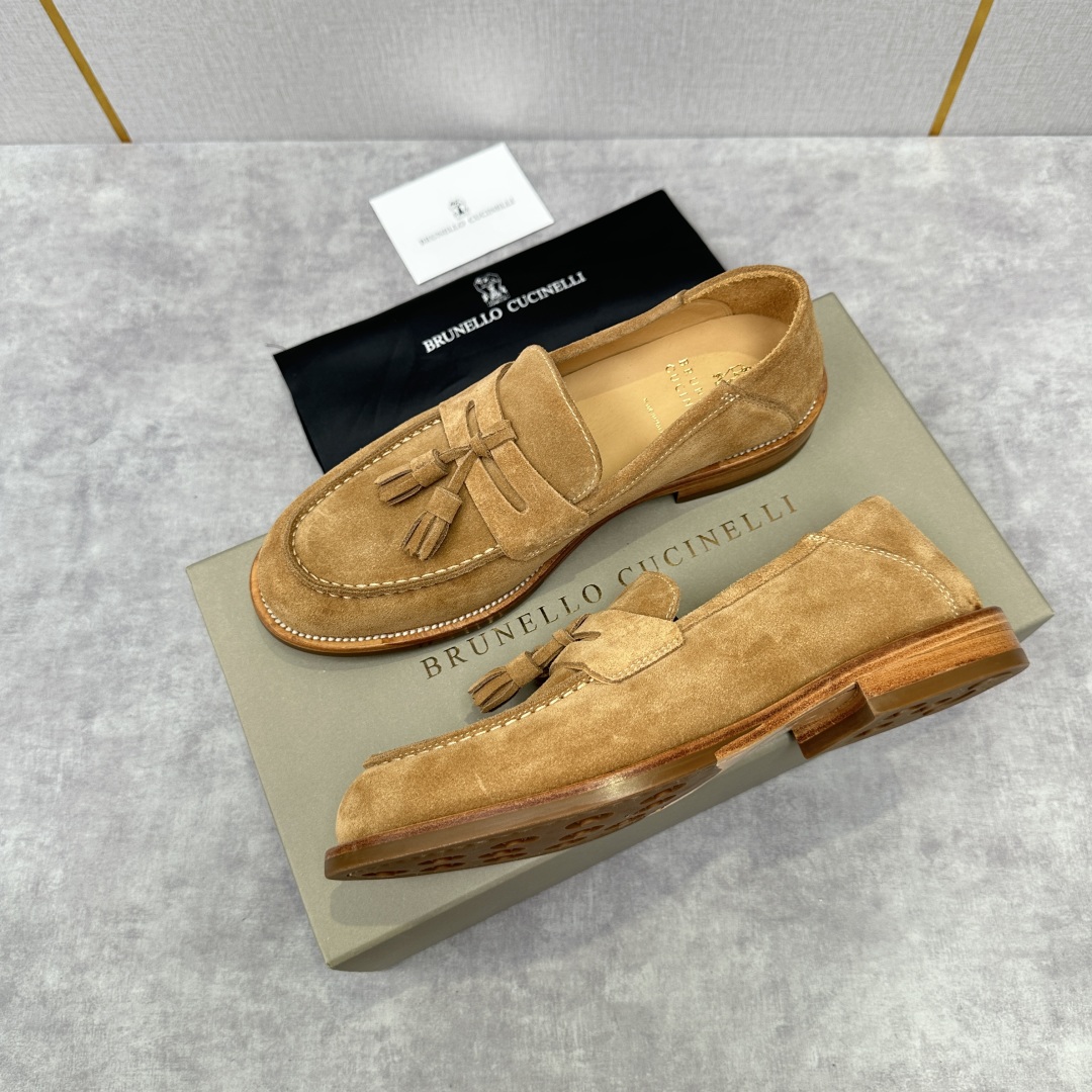 💋💍BC家新品上架 Brunello Cucinell* 乐福鞋皮鞋  进口牛反绒牛皮打造 手工缝制鞋面
