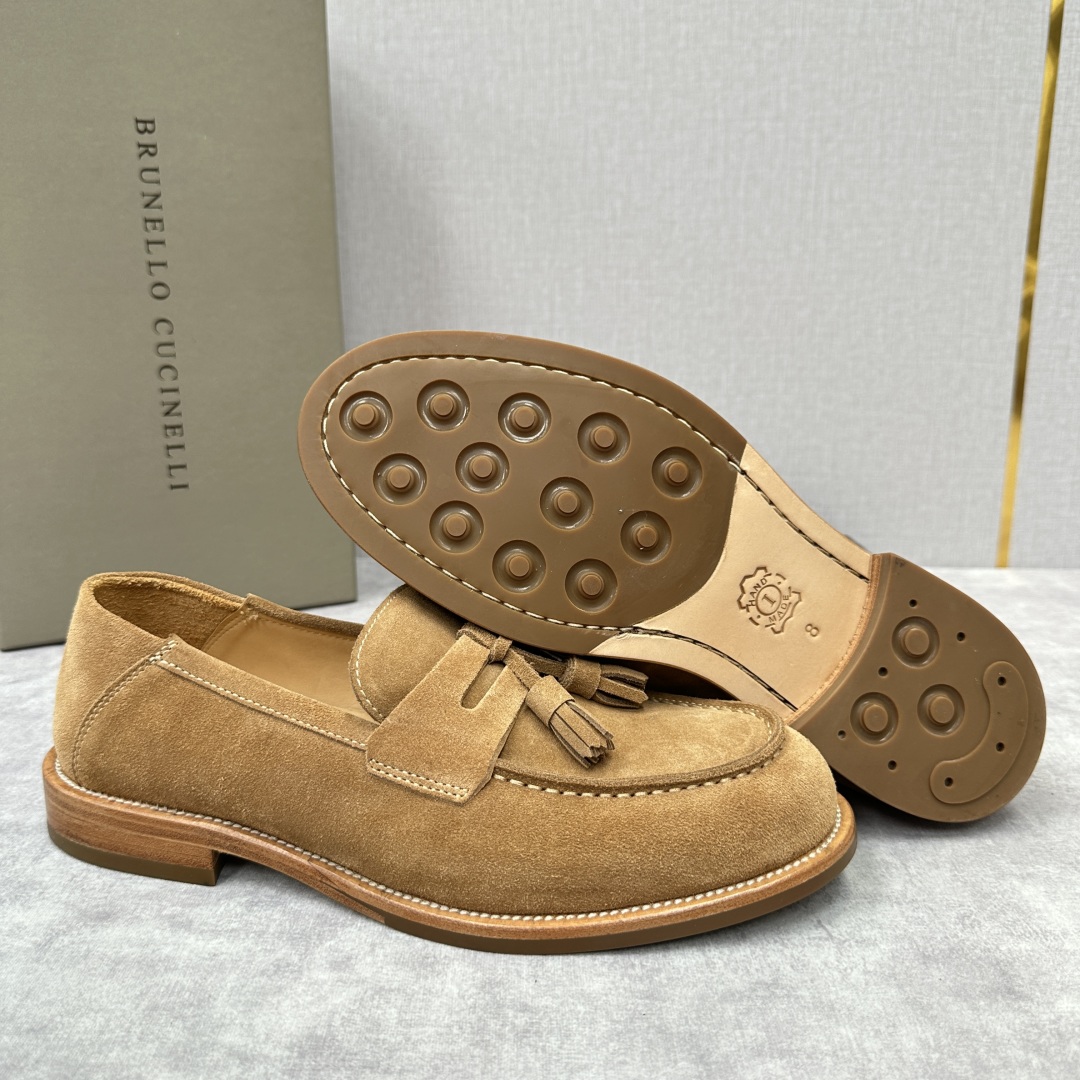 💋💍BC家新品上架 Brunello Cucinell* 乐福鞋皮鞋  进口牛反绒牛皮打造 手工缝制鞋面