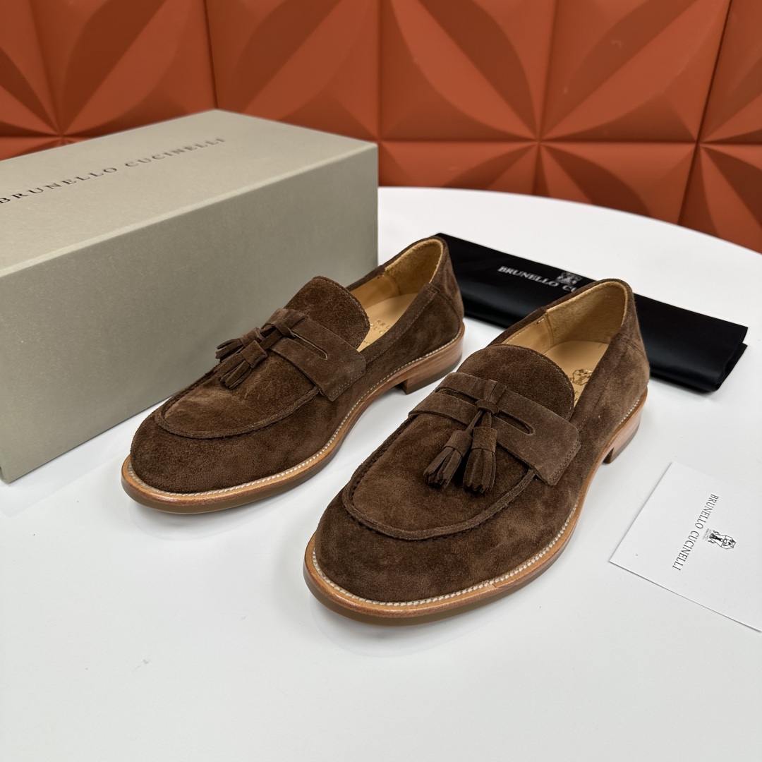 💋💍BC家新品上架 Brunello Cucinell* 乐福鞋皮鞋  进口牛反绒牛皮打造 手工缝制鞋面