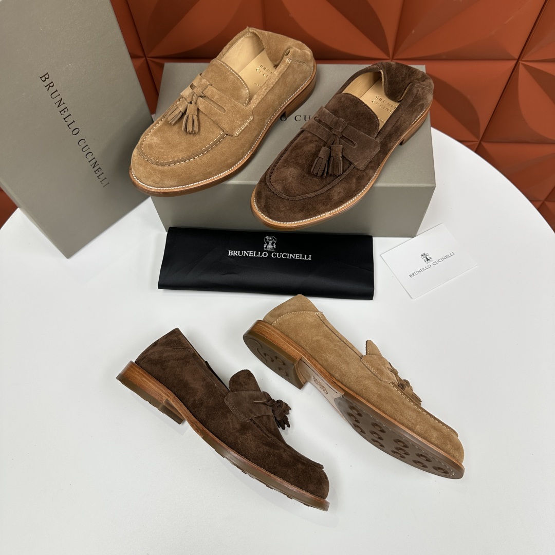 💋💍BC家新品上架 Brunello Cucinell* 乐福鞋皮鞋  进口牛反绒牛皮打造 手工缝制鞋面