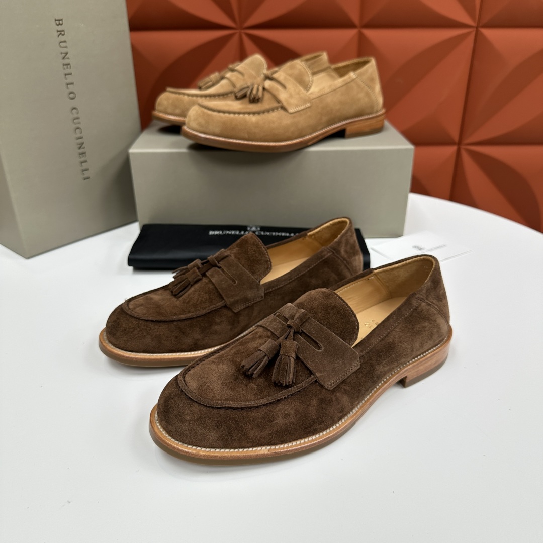 💋💍BC家新品上架 Brunello Cucinell* 乐福鞋皮鞋  进口牛反绒牛皮打造 手工缝制鞋面