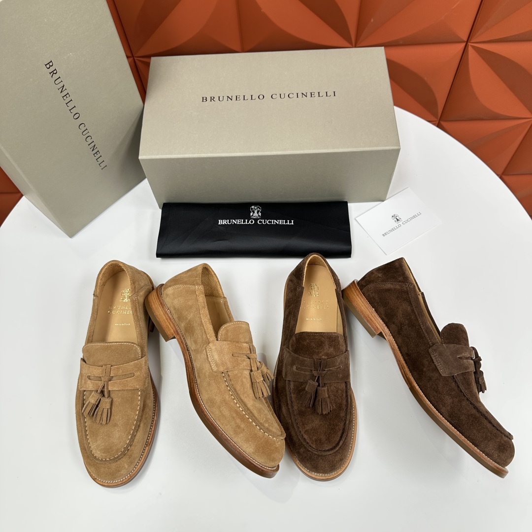 💋💍BC家新品上架 Brunello Cucinell* 乐福鞋皮鞋  进口牛反绒牛皮打造 手工缝制鞋面