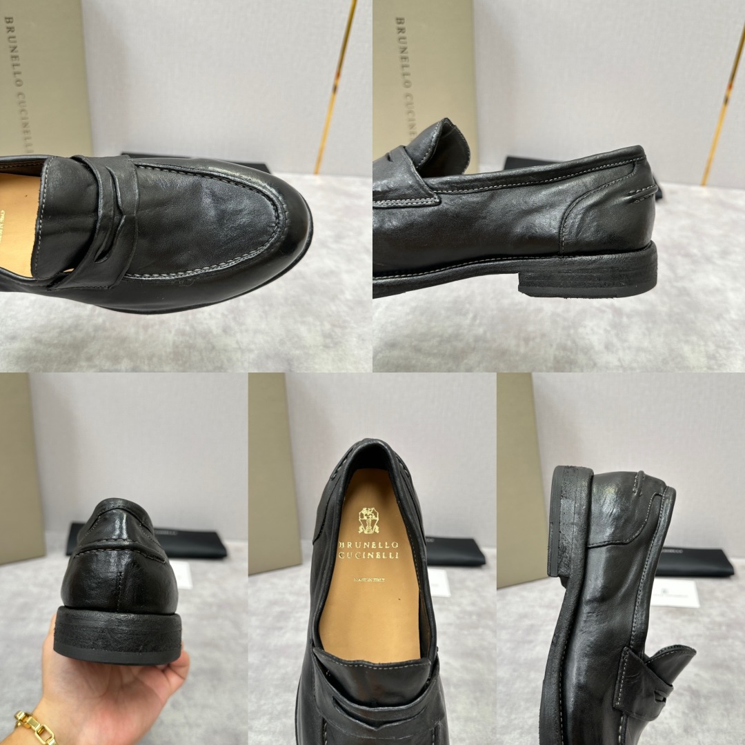 💋💍BC家新品上架 Brunello Cucinell* 水洗乐福鞋皮鞋  进口牛皮打造 手工缝制鞋面 