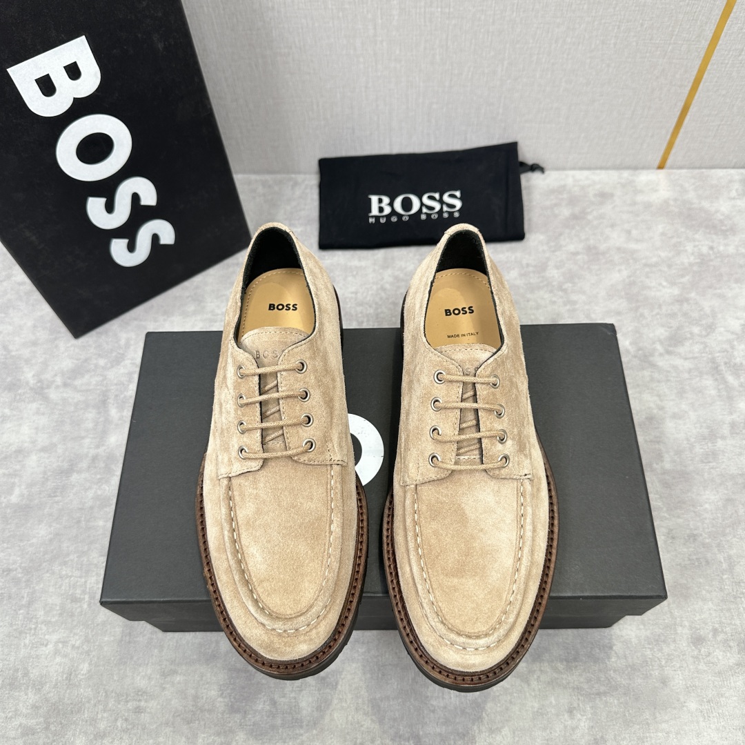 💋💍BOS*男士经典新款厚底发泡橡胶系带休闲皮鞋  街头风范 极富时髦魅力 加厚轻质橡胶鞋底 极度舒适款