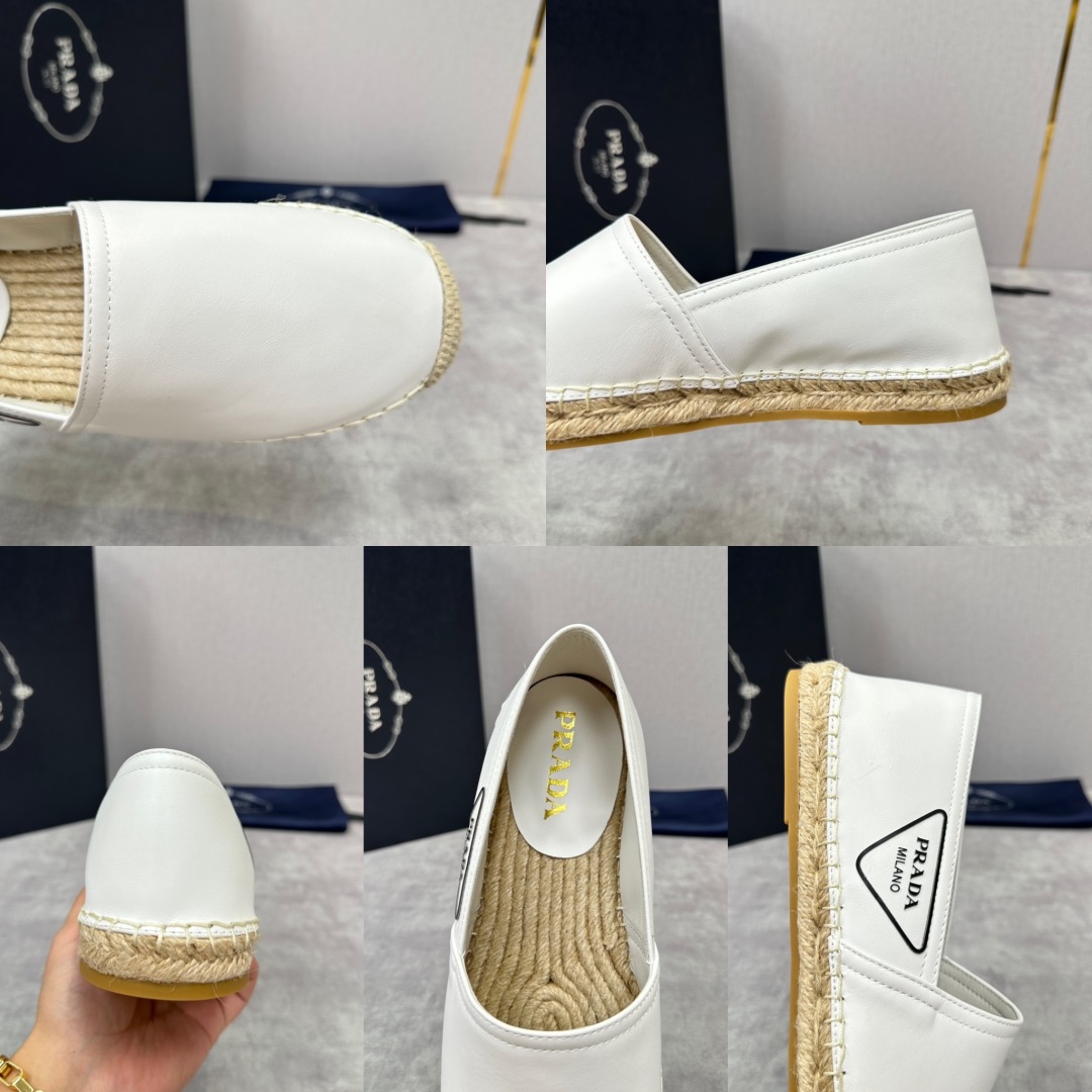 💋💍p家新品 普拉-达Prad*新品渔夫鞋    官方 6,380   原系列牛皮，帆布，麻料布，手工缝