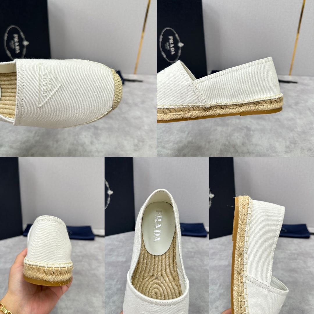 💋💍p家新品 普拉-达Prad*新品渔夫鞋    官方 6,380   原系列牛皮，帆布，麻料布，手工缝