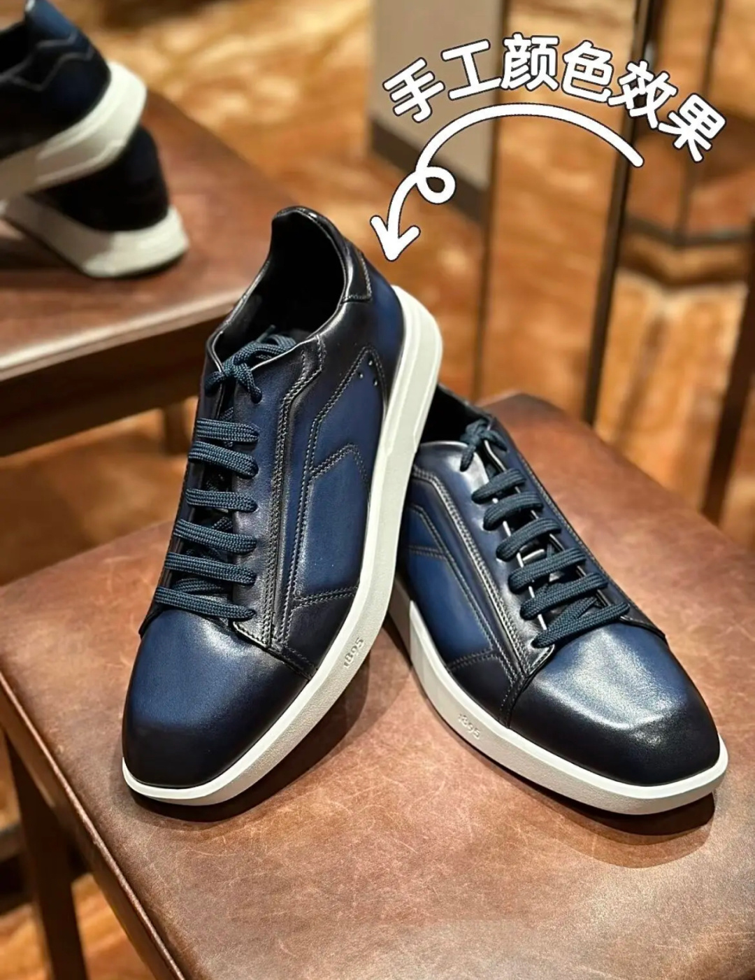 💋💍Berlut* 布鲁提 新款刀锋造型板鞋来袭 新品Stellar Scritto刺青手绘图纹休闲运动