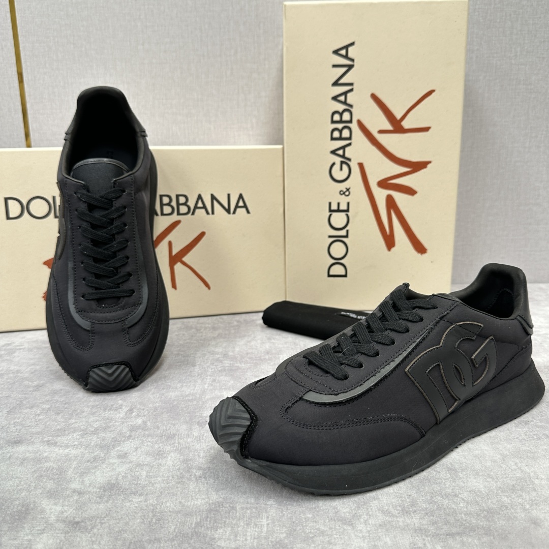 💋💍DG 家新品 Dolce &Gabban* 杜嘉~班纳 Cushion 帆布拼接牛皮材质休闲
