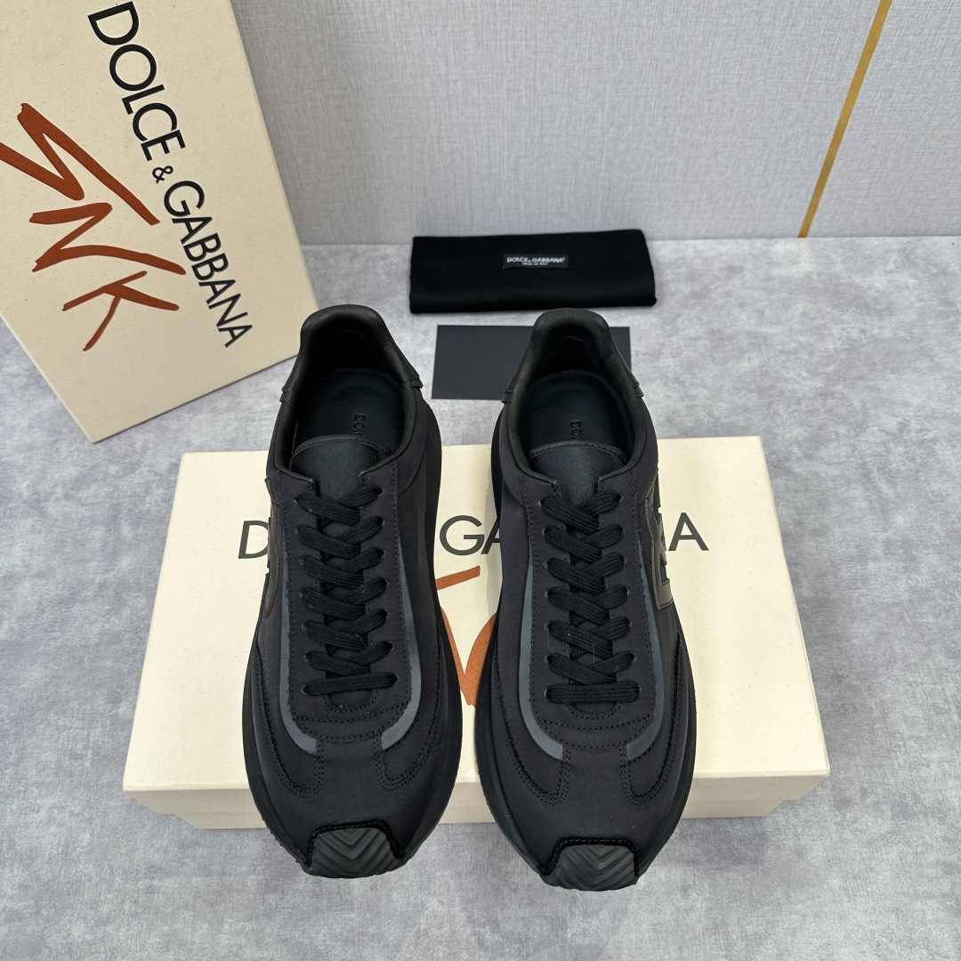 💋💍DG 家新品 Dolce &Gabban* 杜嘉~班纳 Cushion 帆布拼接牛皮材质休闲
