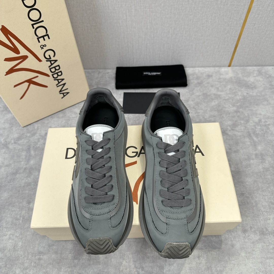 💋💍DG 家新品 Dolce &Gabban* 杜嘉~班纳 Cushion 帆布拼接牛皮材质休闲