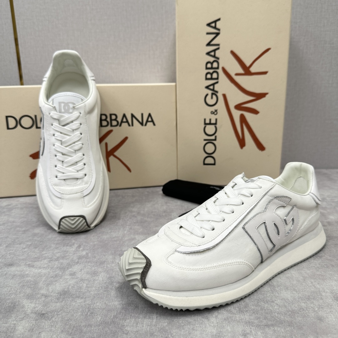 💋💍DG 家新品 Dolce &Gabban* 杜嘉~班纳 Cushion 帆布拼接牛皮材质休闲