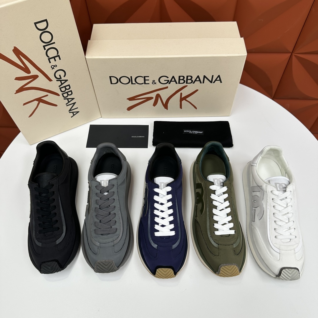 💋💍DG 家新品 Dolce &Gabban* 杜嘉~班纳 Cushion 帆布拼接牛皮材质休闲
