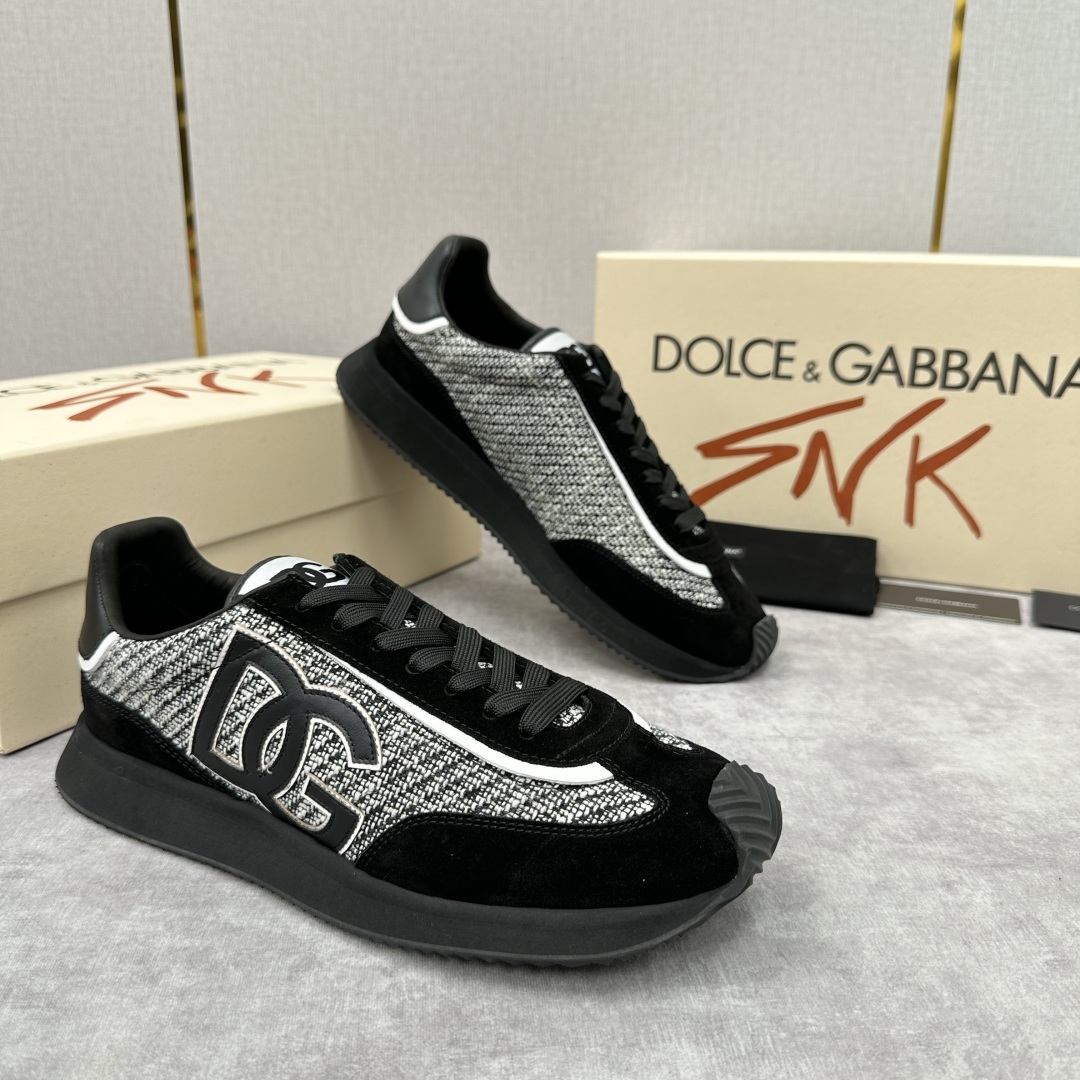 💋💍DG 家新品 Dolce &Gabban* 杜嘉~班纳 Cushion 织布棉拼接牛皮材质休
