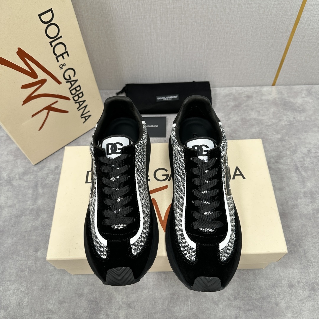 💋💍DG 家新品 Dolce &Gabban* 杜嘉~班纳 Cushion 织布棉拼接牛皮材质休