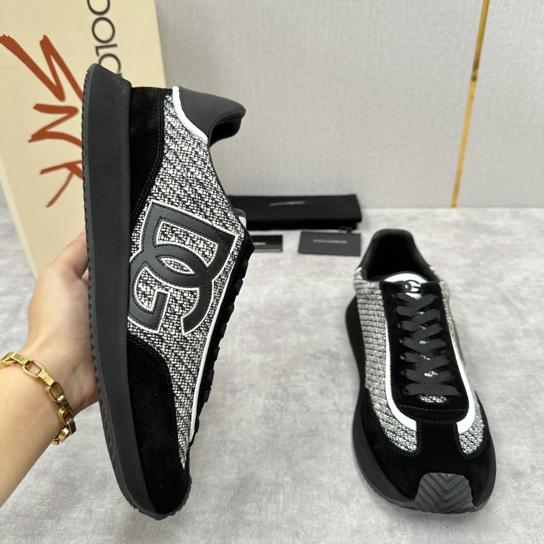 💋💍DG 家新品 Dolce &Gabban* 杜嘉~班纳 Cushion 织布棉拼接牛皮材质休