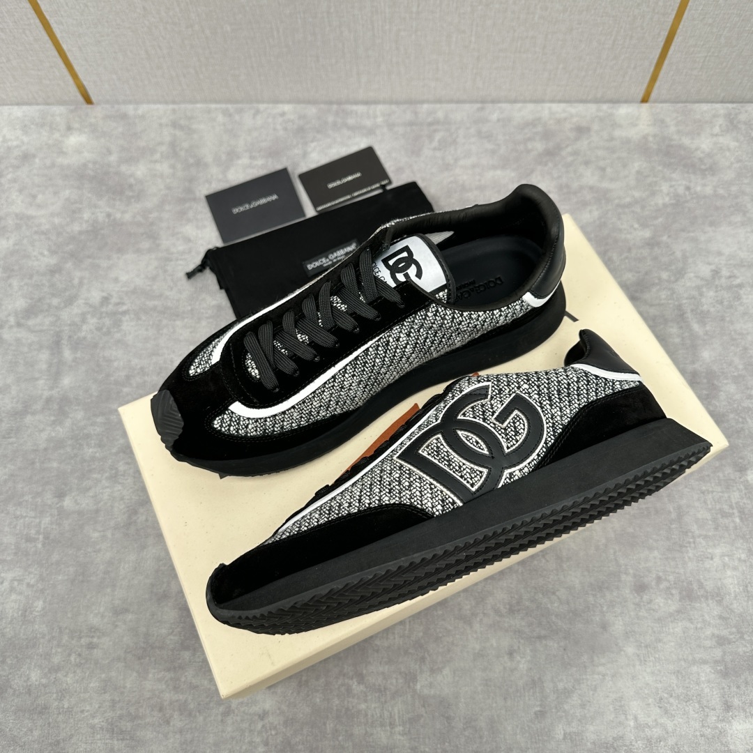 💋💍DG 家新品 Dolce &Gabban* 杜嘉~班纳 Cushion 织布棉拼接牛皮材质休