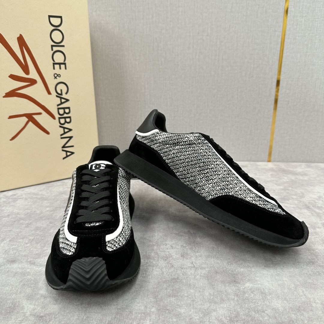 💋💍DG 家新品 Dolce &Gabban* 杜嘉~班纳 Cushion 织布棉拼接牛皮材质休
