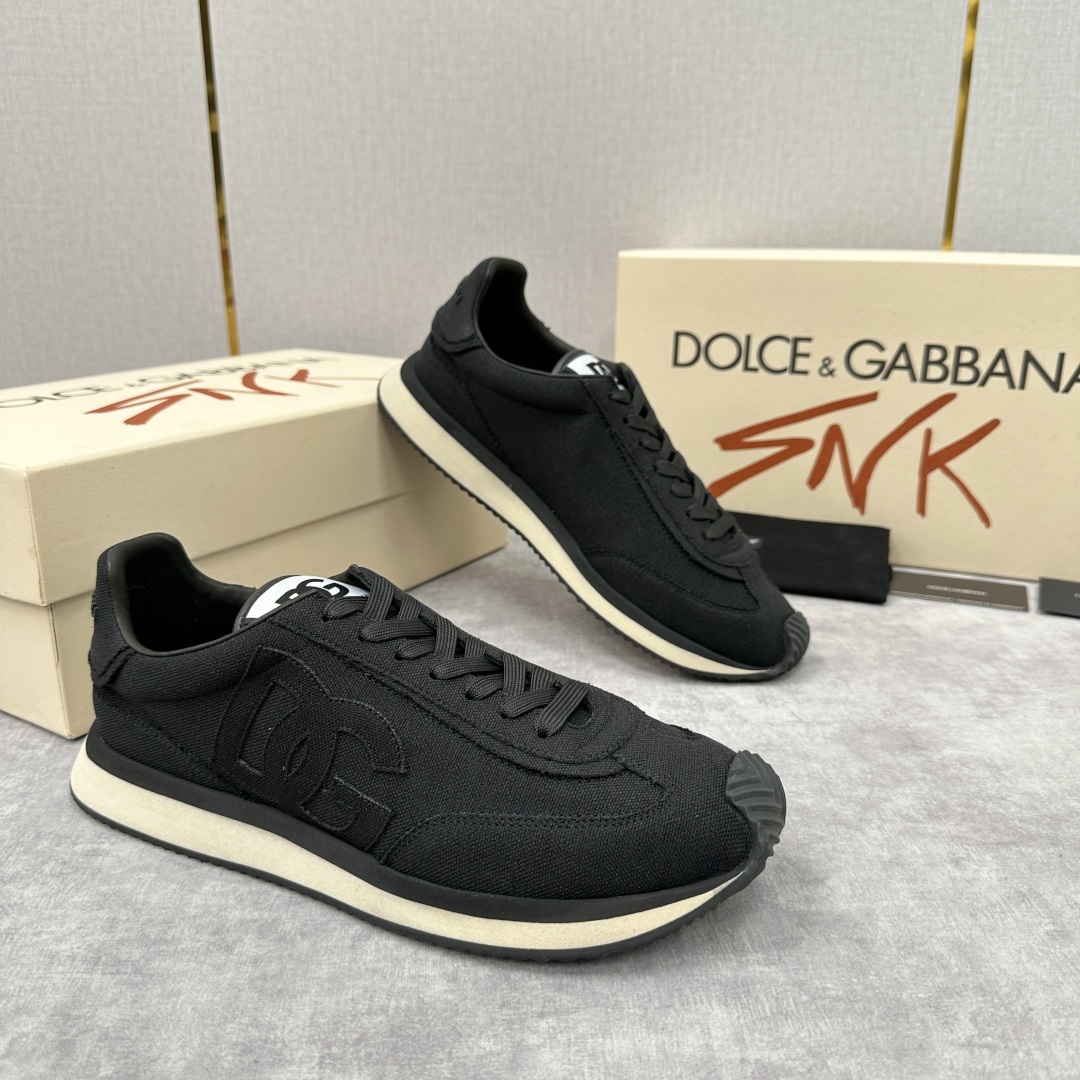💋💍DG 家新品 Dolce &Gabban* 杜嘉~班纳 Cushion 织布棉拼接牛皮材质休
