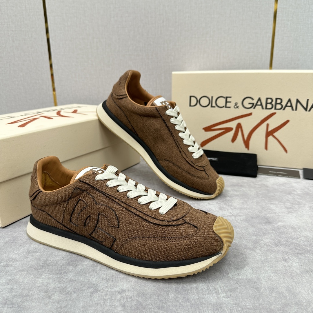 💋💍DG 家新品 Dolce &Gabban* 杜嘉~班纳 Cushion 织布棉拼接牛皮材质休