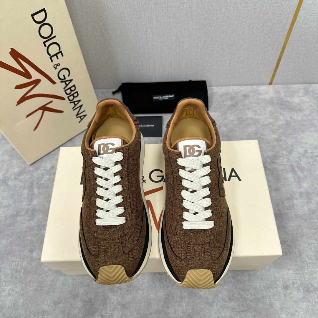 💋💍DG 家新品 Dolce &Gabban* 杜嘉~班纳 Cushion 织布棉拼接牛皮材质休
