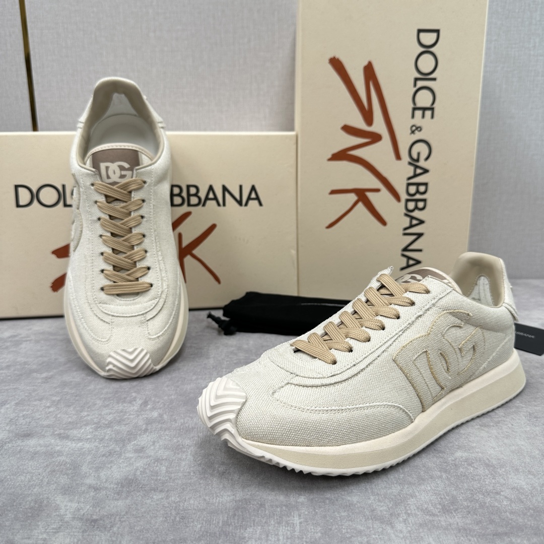 💋💍DG 家新品 Dolce &Gabban* 杜嘉~班纳 Cushion 织布棉拼接牛皮材质休