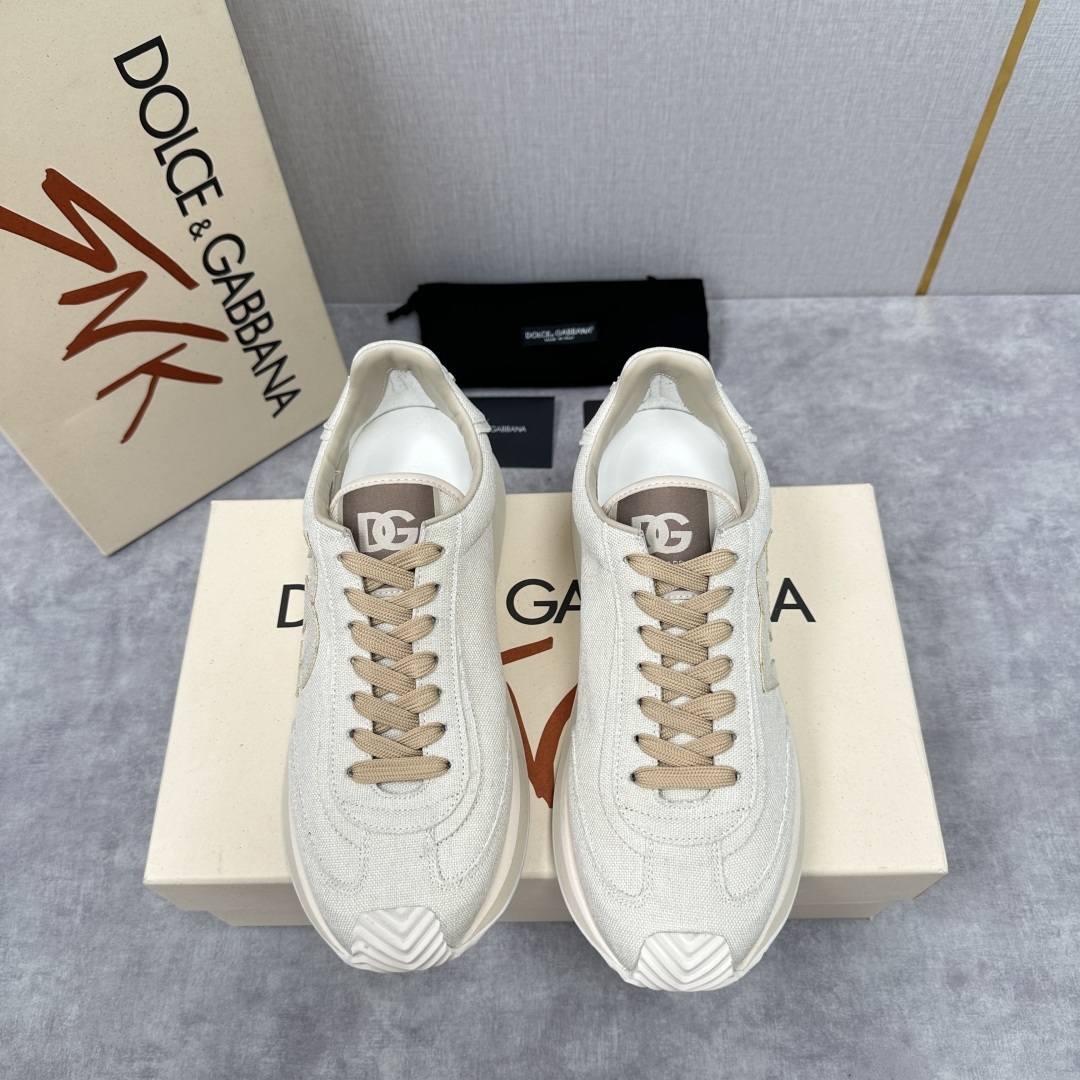 💋💍DG 家新品 Dolce &Gabban* 杜嘉~班纳 Cushion 织布棉拼接牛皮材质休