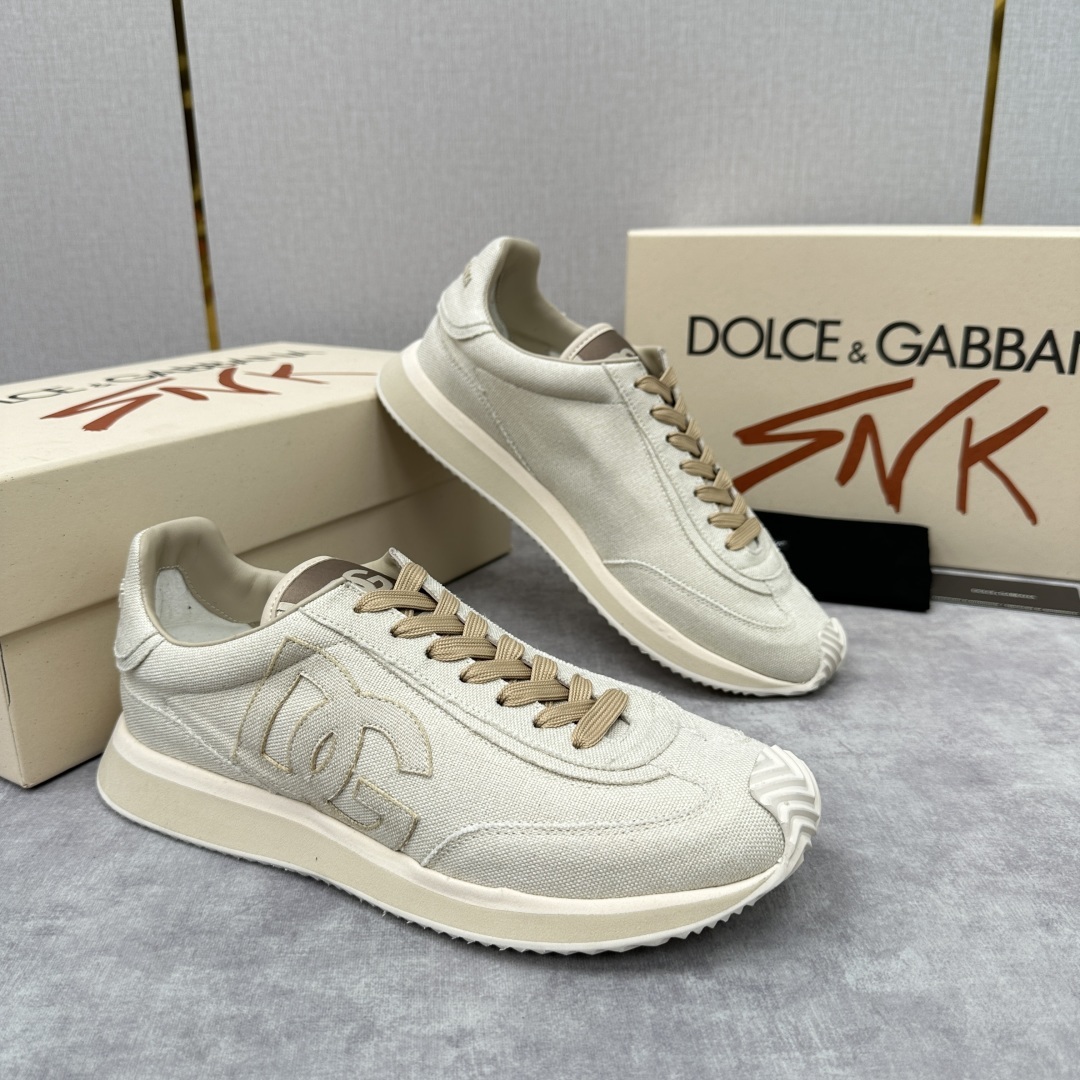 💋💍DG 家新品 Dolce &Gabban* 杜嘉~班纳 Cushion 织布棉拼接牛皮材质休