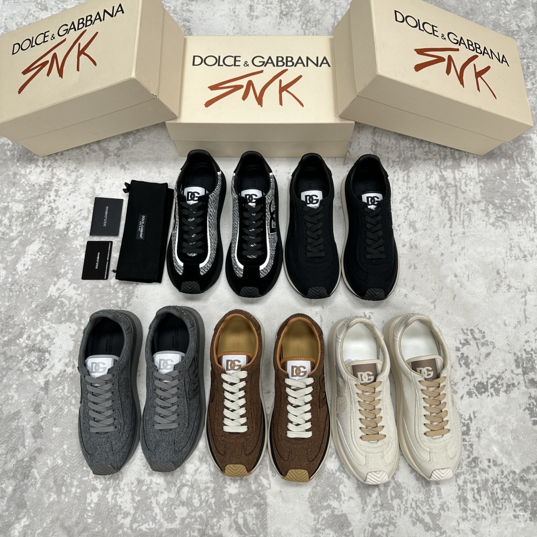 💋💍DG 家新品 Dolce &Gabban* 杜嘉~班纳 Cushion 织布棉拼接牛皮材质休
