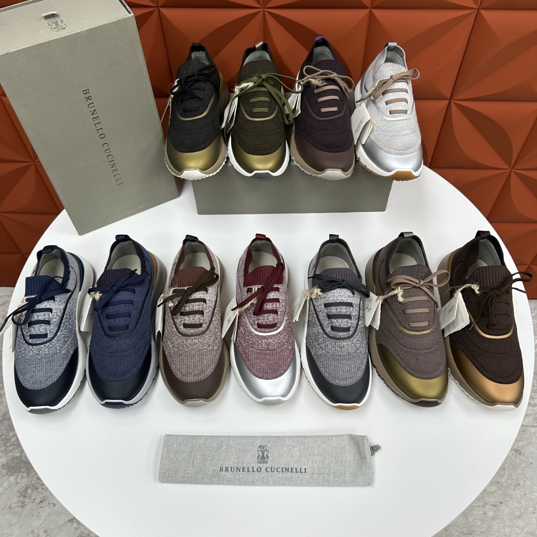 💋💍BC 新品 Brunello Cucinell* 针织运动鞋系列 官方 9,600