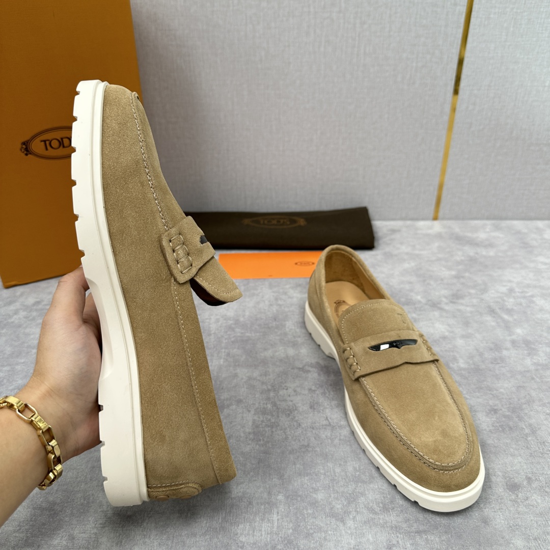 💋💍TOD*S  托德-斯 新品拉菲草（汤德森）OTV绒面皮革乐福鞋上🆕  官方  5,800   本款