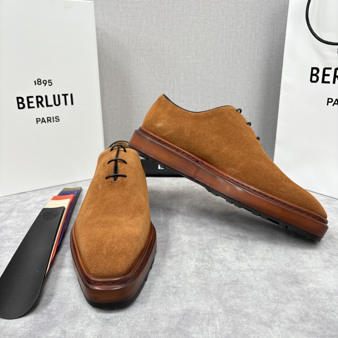 💋💍BERLUT* 布鲁提 ALTO 套脚牛津鞋 男士正装👔一脚蹬皮鞋 官方 19,500