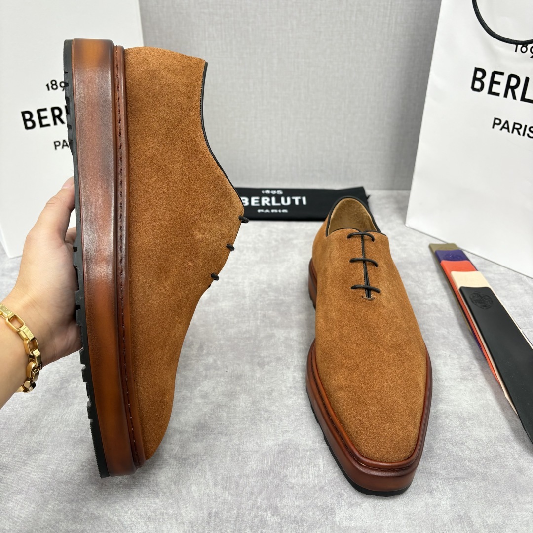💋💍BERLUT* 布鲁提 ALTO 套脚牛津鞋 男士正装👔一脚蹬皮鞋 官方 19,500