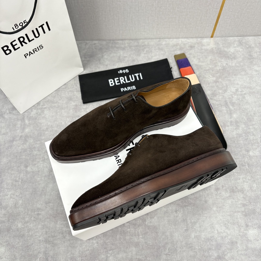 💋💍BERLUT* 布鲁提 ALTO 套脚牛津鞋 男士正装👔一脚蹬皮鞋 官方 19,500