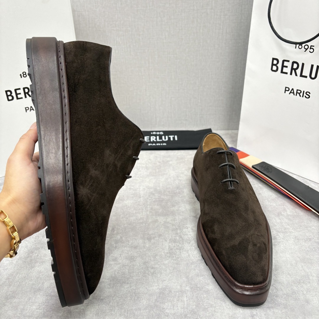 💋💍BERLUT* 布鲁提 ALTO 套脚牛津鞋 男士正装👔一脚蹬皮鞋 官方 19,500