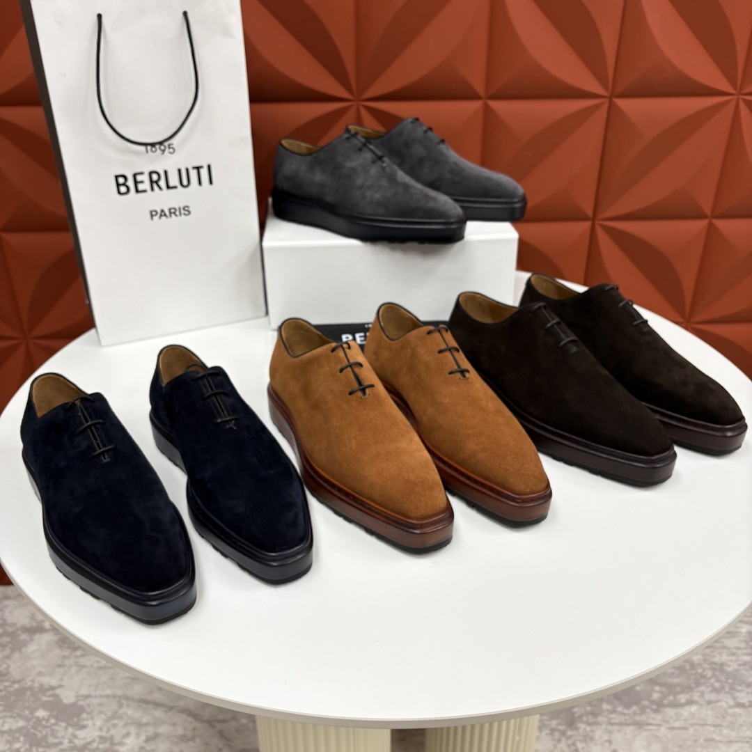 💋💍BERLUT* 布鲁提 ALTO 套脚牛津鞋 男士正装👔一脚蹬皮鞋 官方 19,500